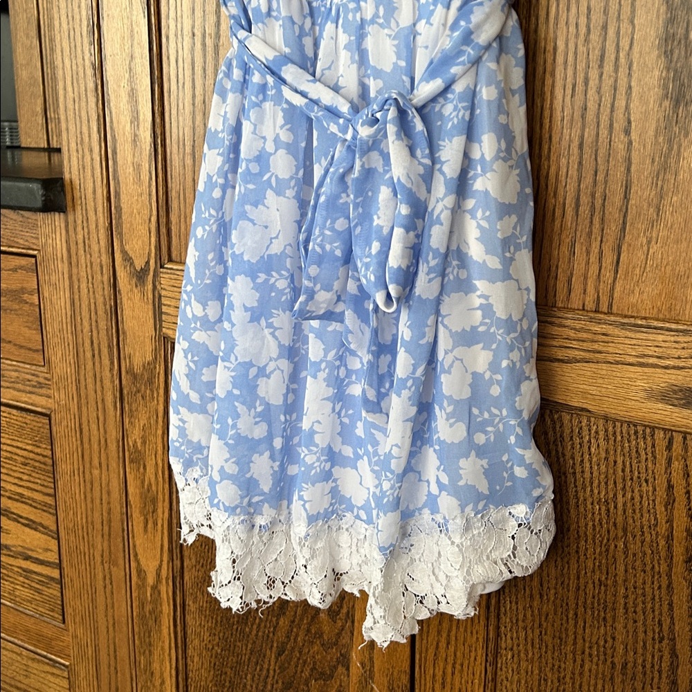 Disney Alice in Wonderland Colleen Atwood Blue Floral Mini Dainty Dress Large - Picture 5 of 7